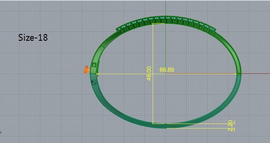 Bracelet size 18 Model 4714 3D print model_5