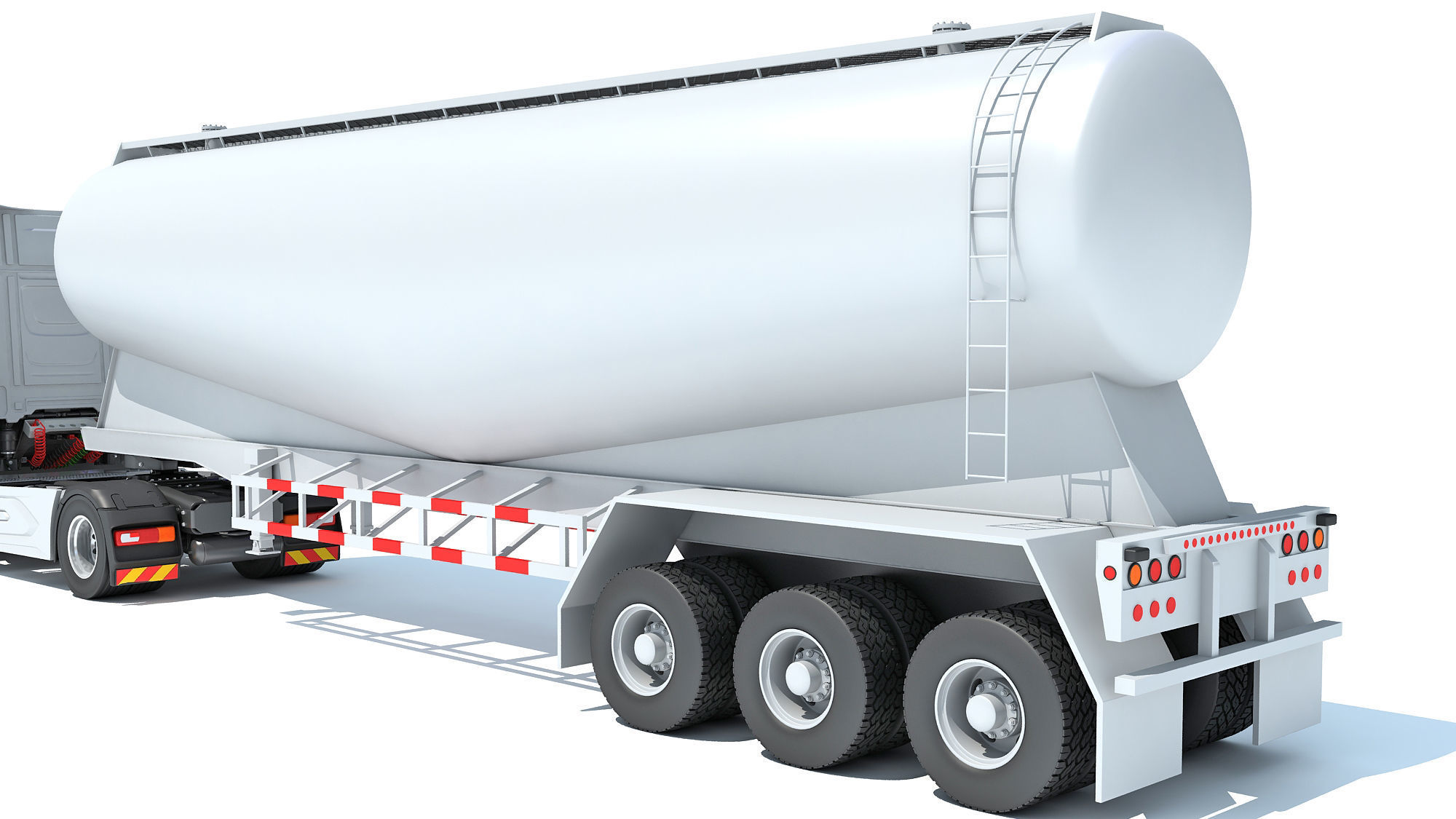 Truck with Tank Trailer 3D model_14
