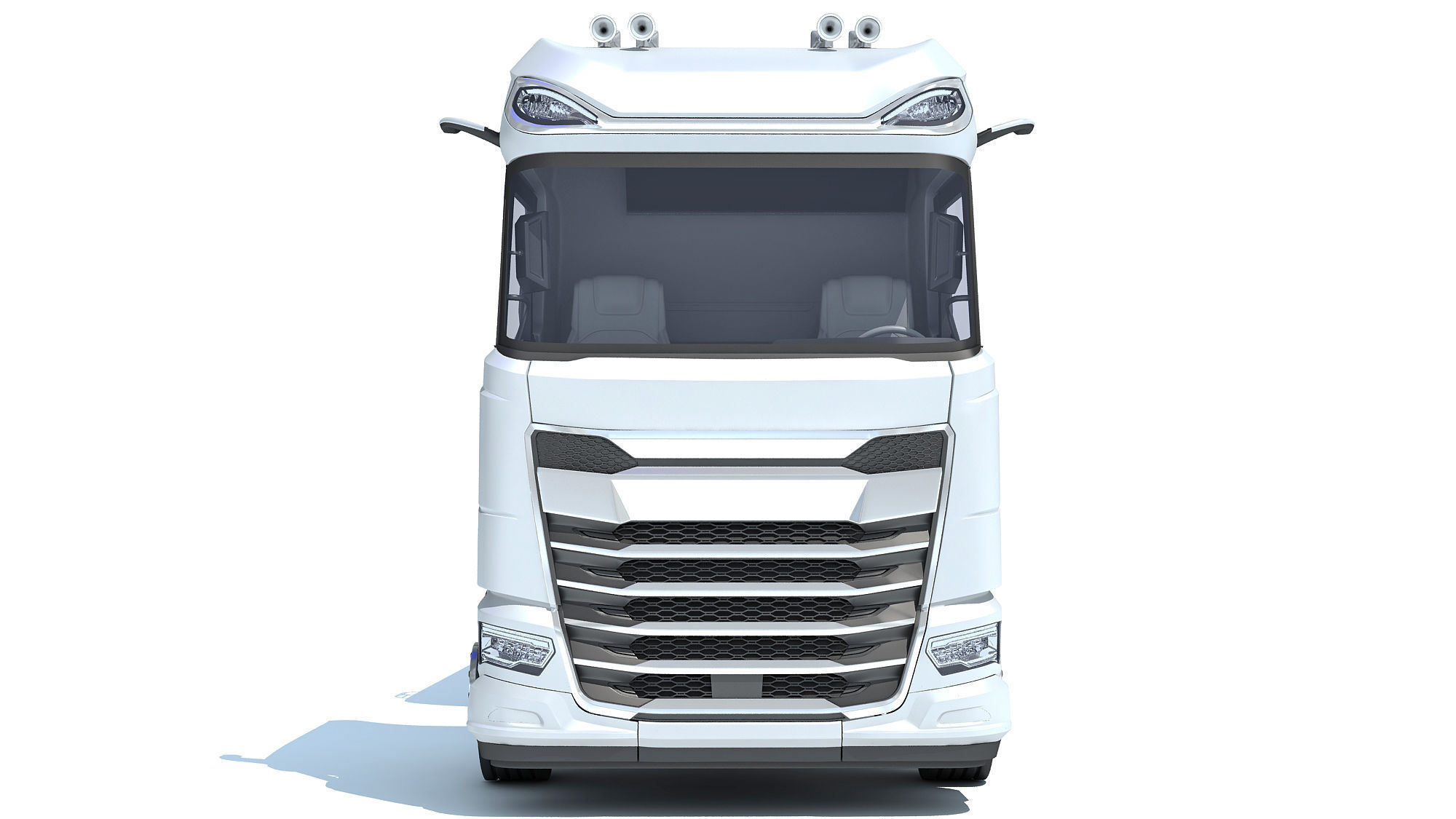 Truck with Tank Trailer 3D model_10