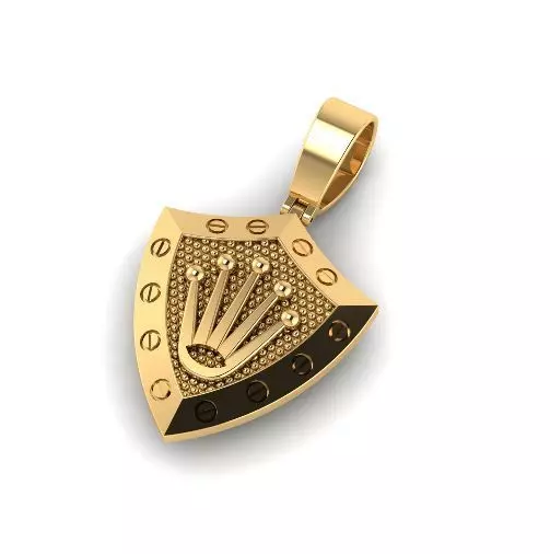 Crown pendant Model 4687 3D print model_0