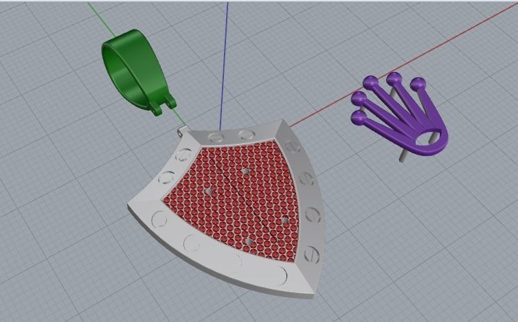 Crown pendant Model 4687 3D print model_2