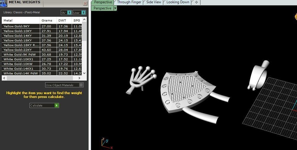 Crown pendant Model 4687 3D print model_7