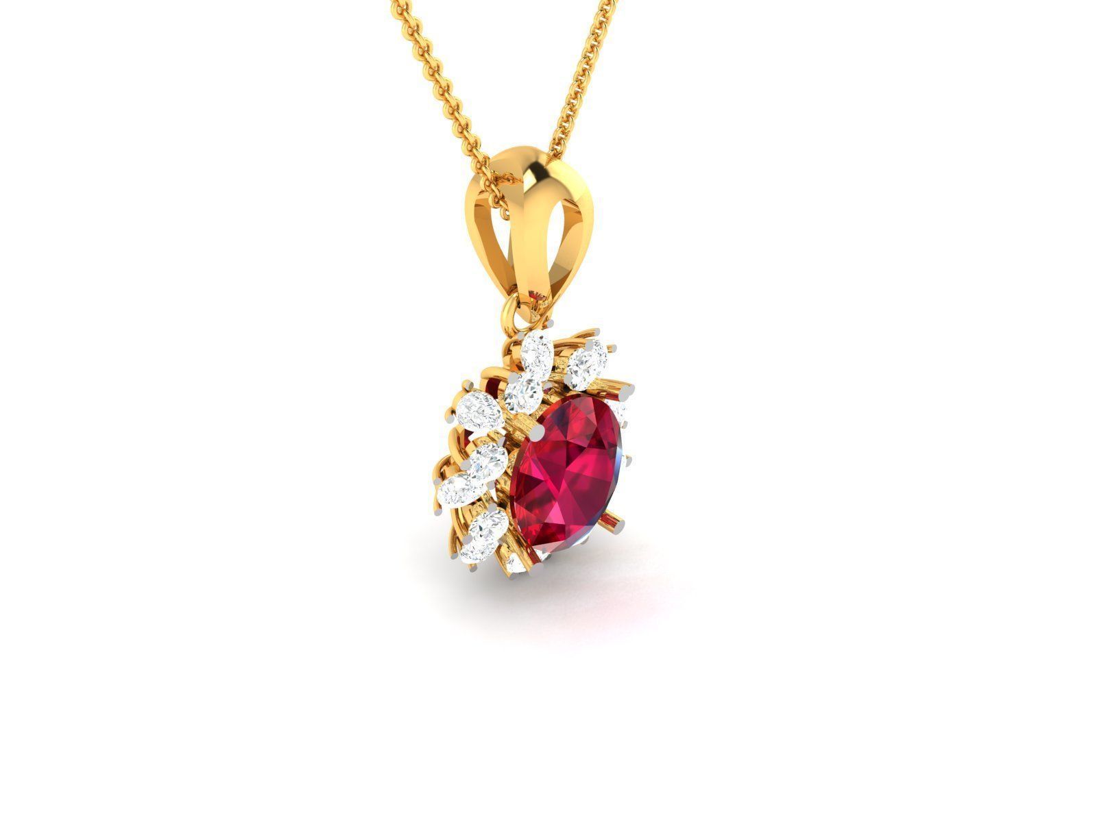 Diamond Pendant 3D print model_2