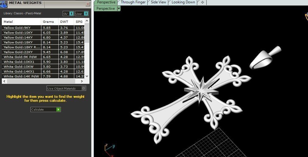Pendant cross Model 4760 3D print model_8