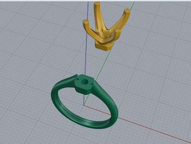 Solitaire rings Model 4756 3D print model_2