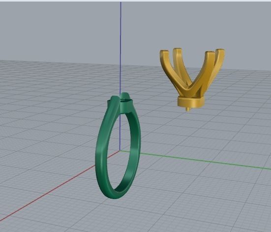 Solitaire rings Model 4756 3D print model_4