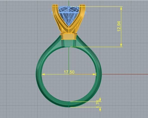 Solitaire rings Model 4756 3D print model_5