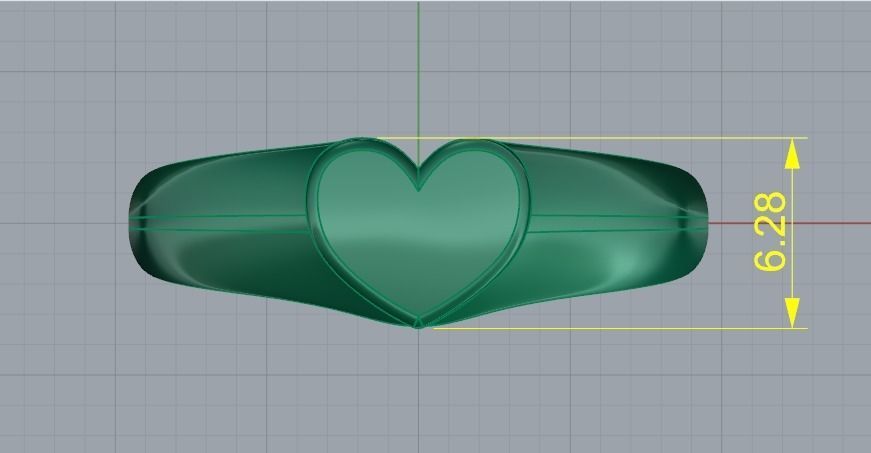 Heart Ring Model 4753 3D print model_6