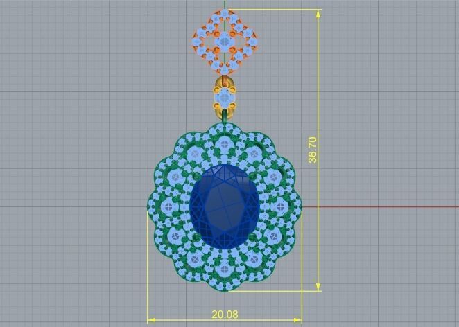 Pendant Model 4746 3D print model_5