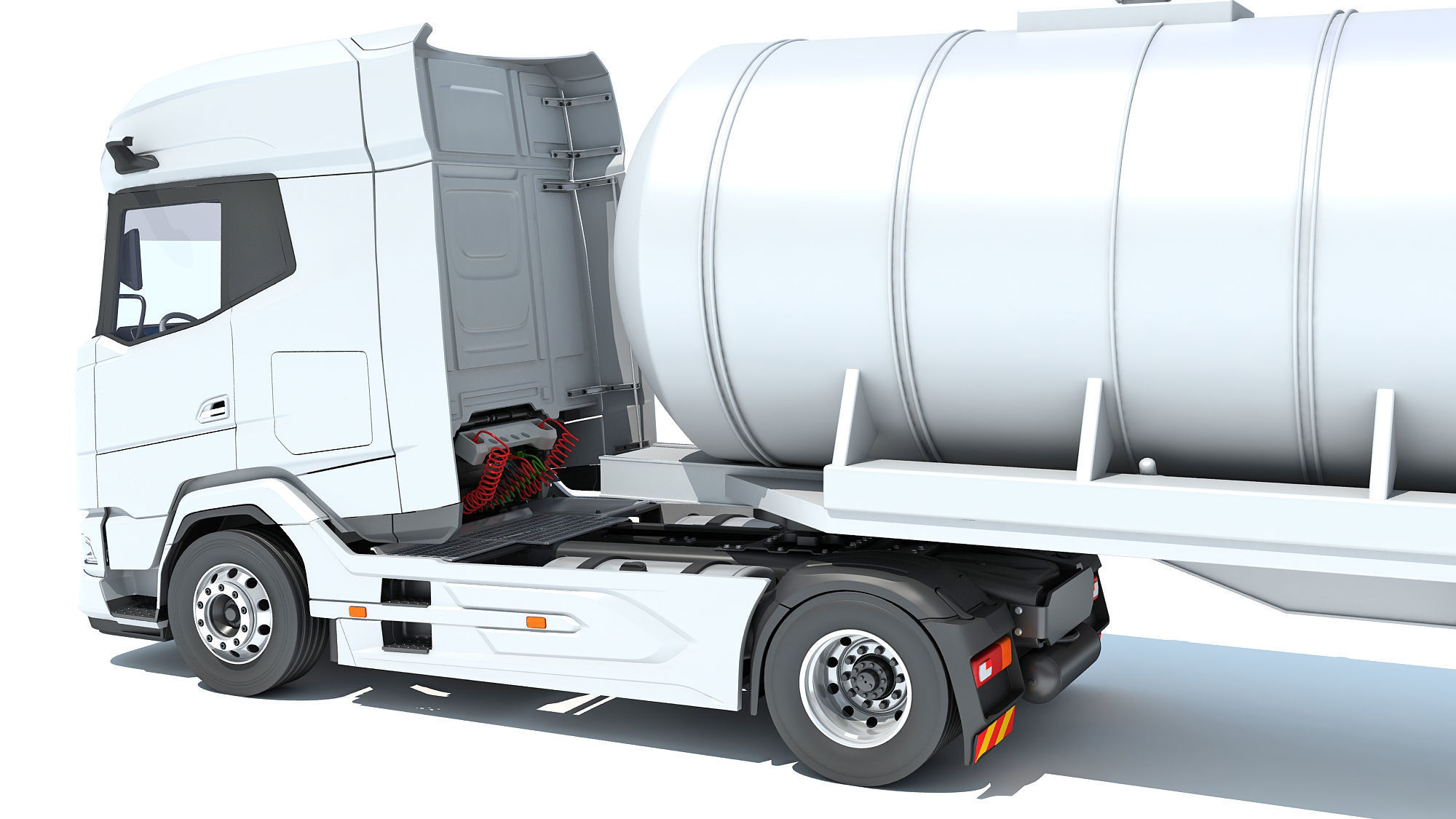 Truck with Tank Semitrailer 3D model_13