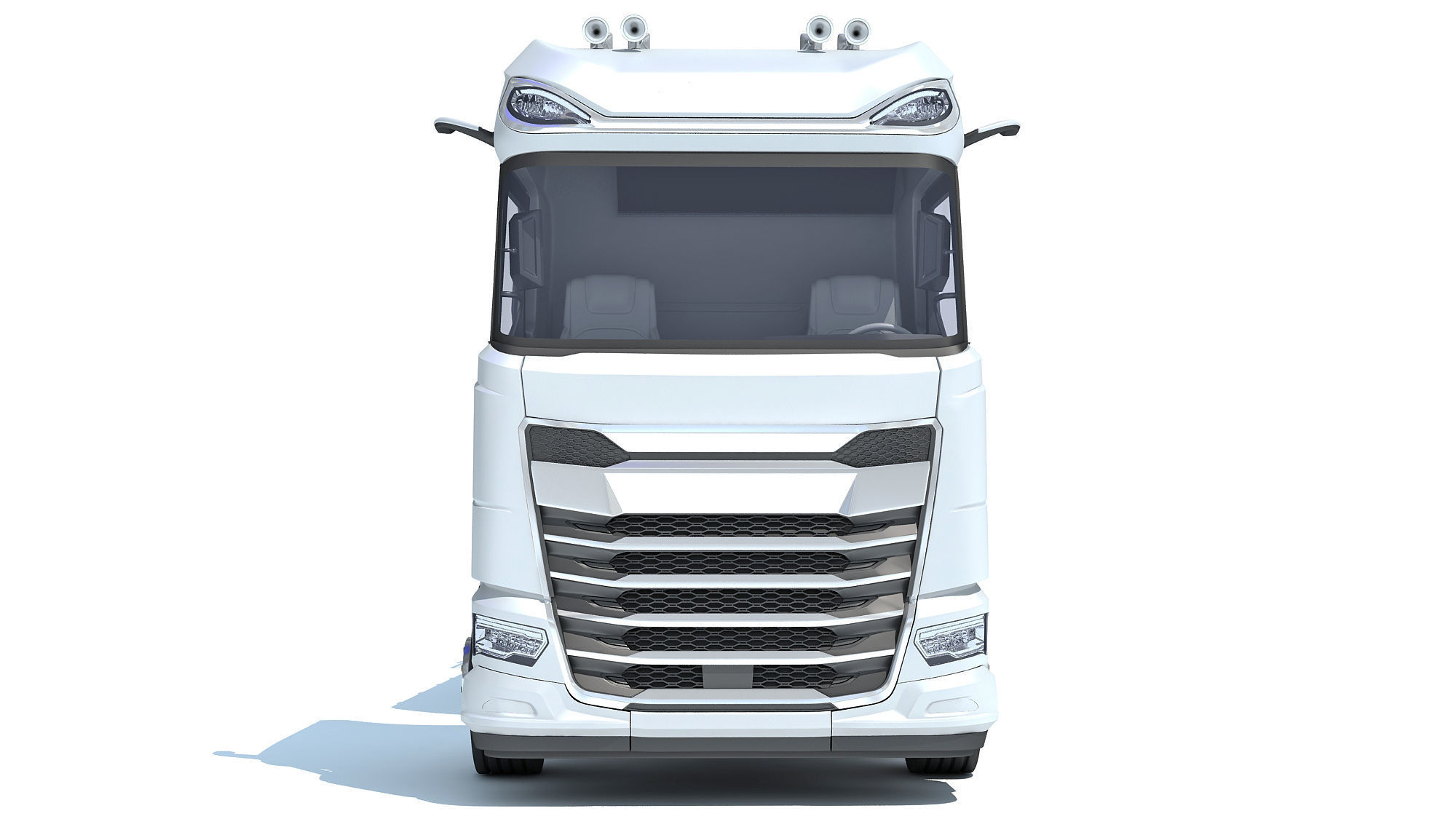 Truck with Tank Semitrailer 3D model_10