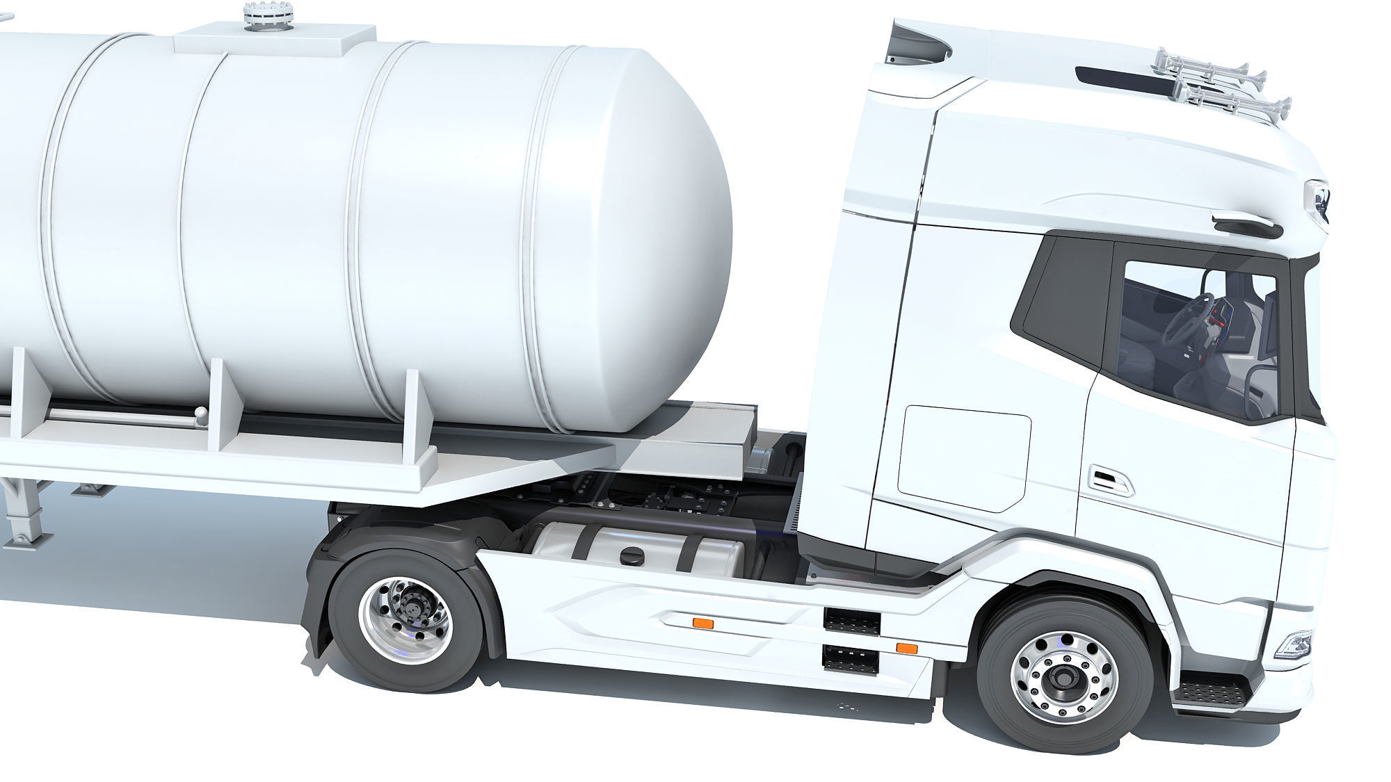 Truck with Tank Semitrailer 3D model_14