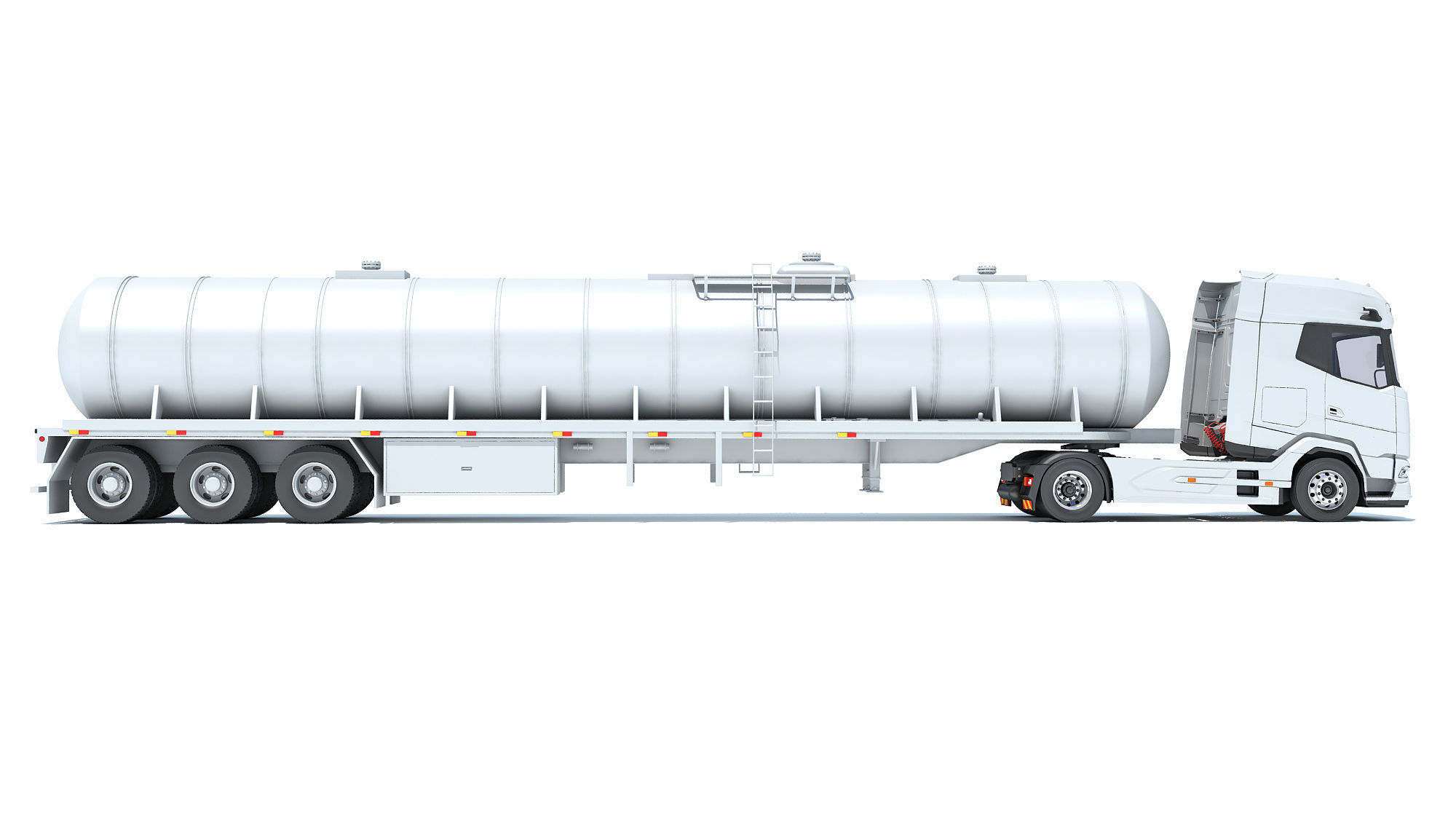 Truck with Tank Semitrailer 3D model_5