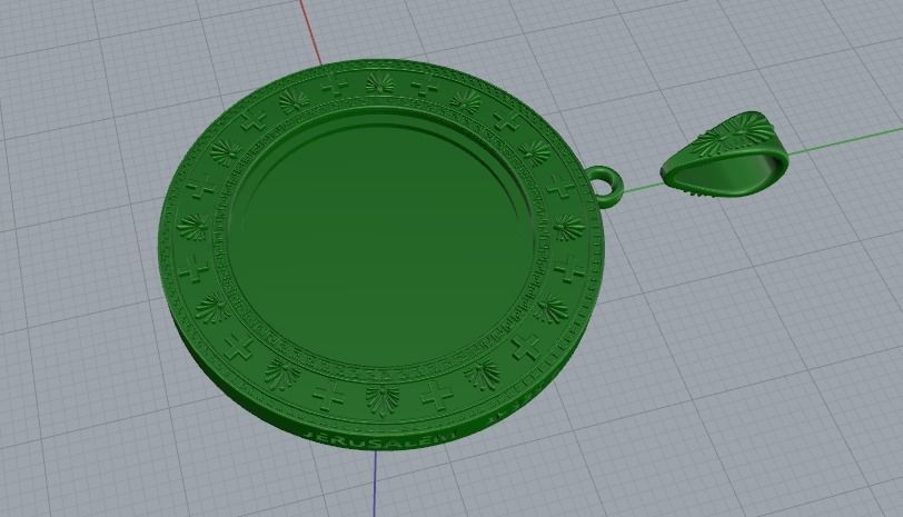 Pendant of Jesus with disciples Model 4736 3D print model_4