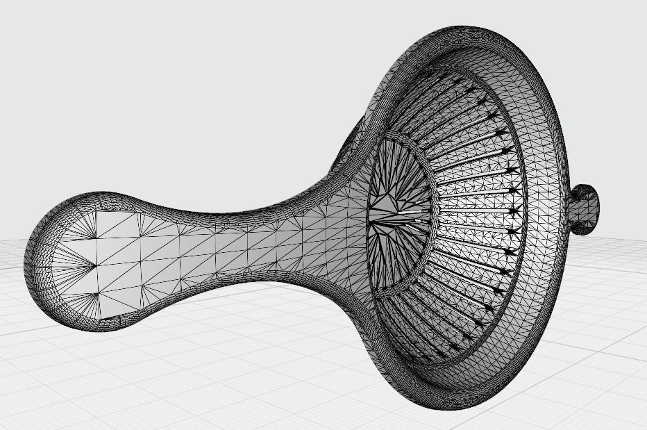 Circle - colander - spoon  with long hole 3D print model_10