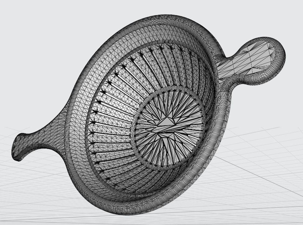 Circle - colander - spoon  with long hole 3D print model_11