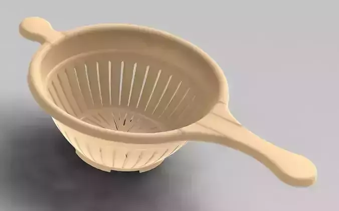 Circle - colander - spoon  with long hole 3D print model