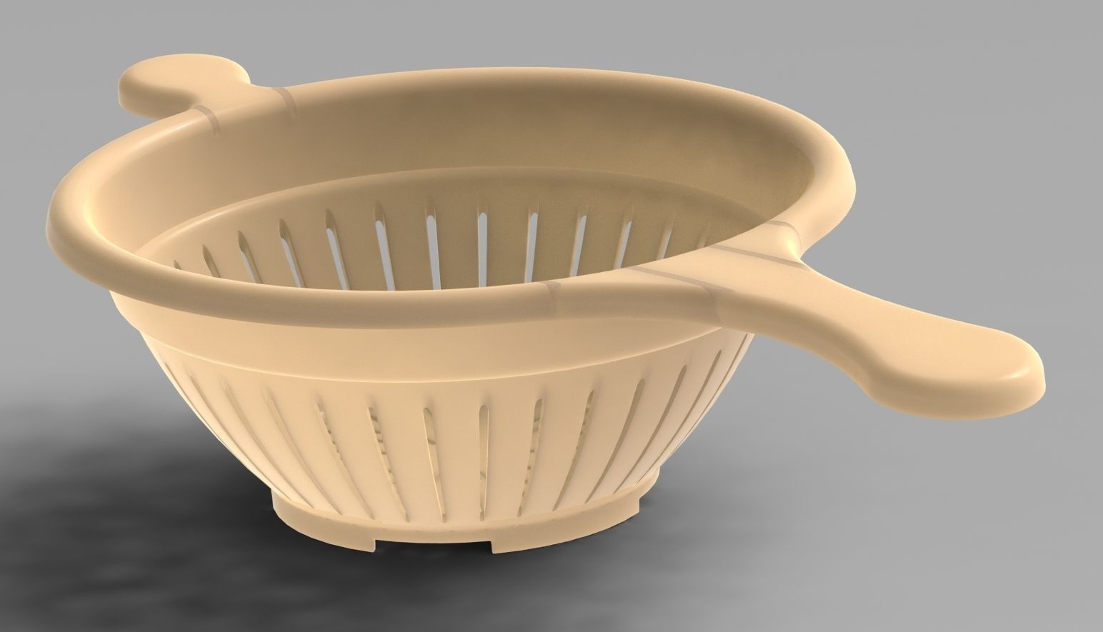 Circle - colander - spoon  with long hole 3D print model_6