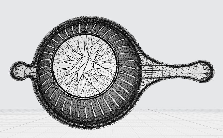Circle - colander - spoon  with long hole 3D print model_13