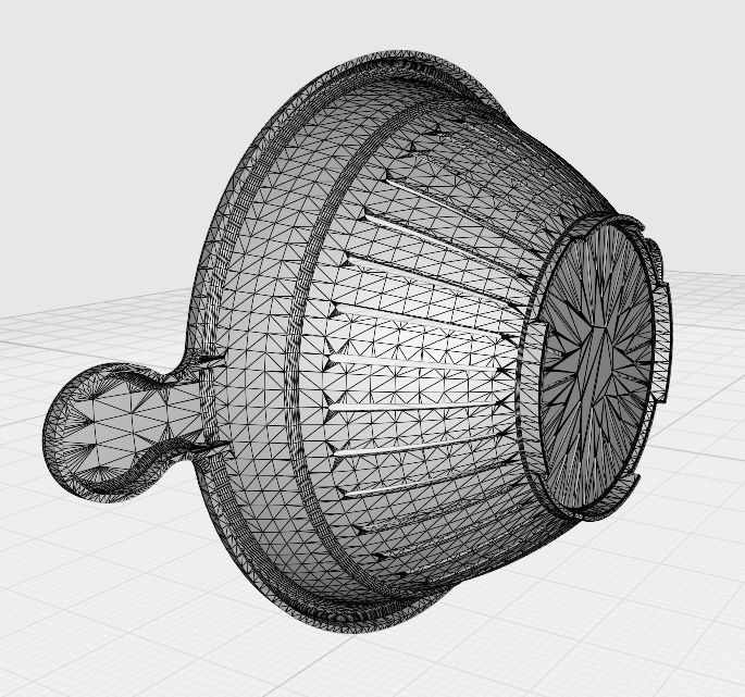 Circle - colander - spoon  with long hole 3D print model_12