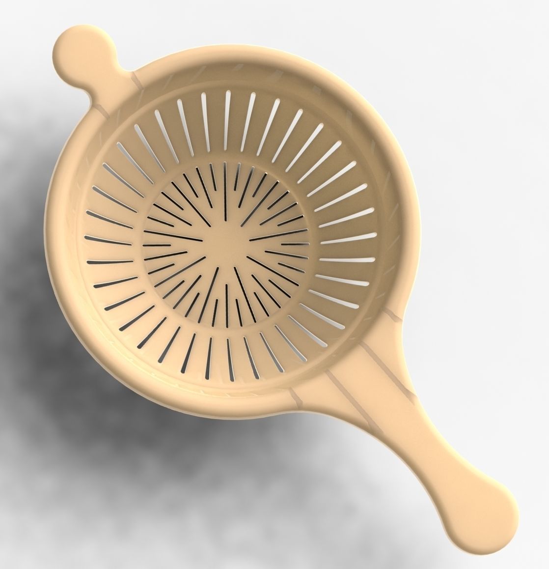 Circle - colander - spoon  with long hole 3D print model_7