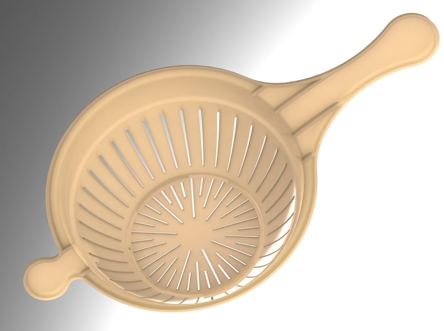 Circle - colander - spoon  with long hole 3D print model_8
