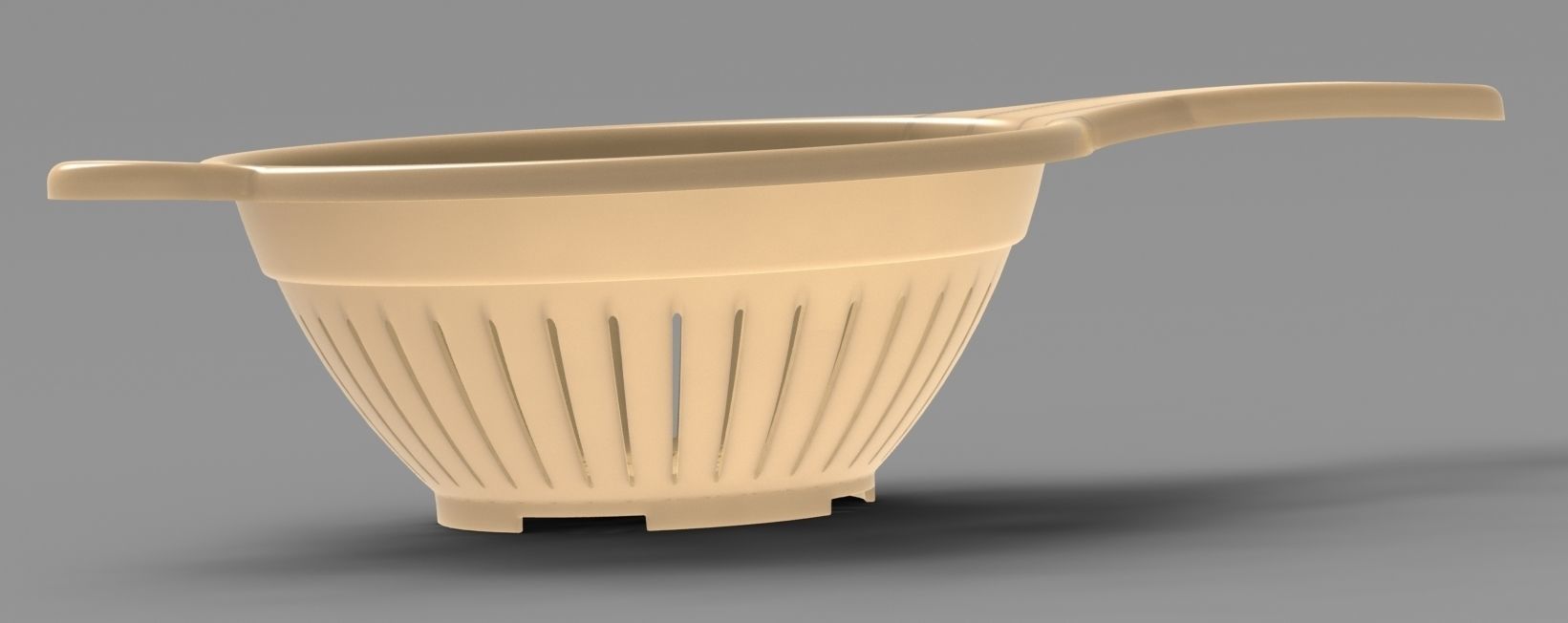 Circle - colander - spoon  with long hole 3D print model_9