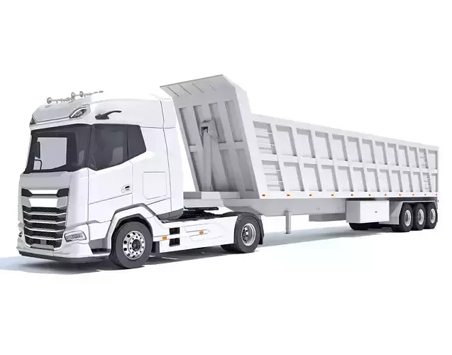 Truck with Tipper Trailer 3D model