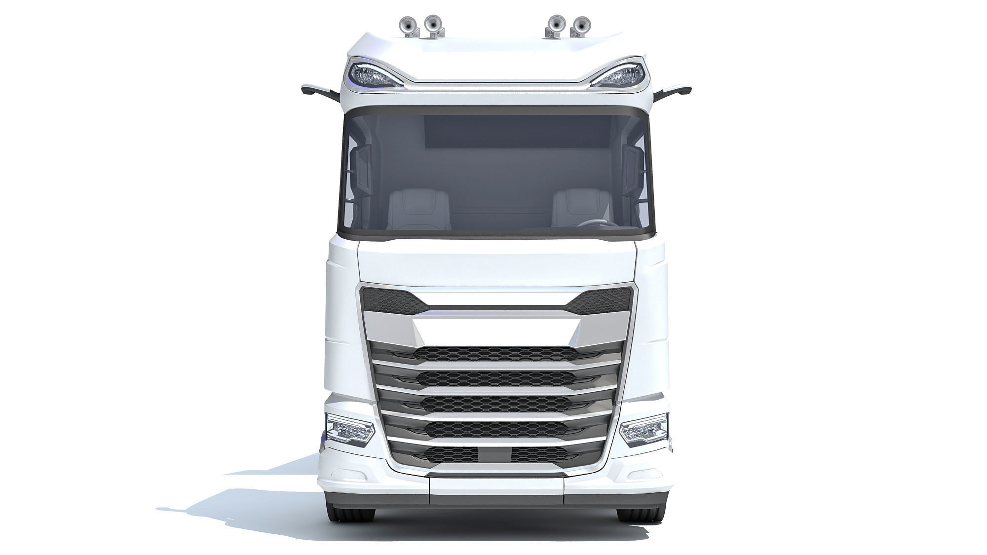 Truck with Tipper Trailer 3D model_10