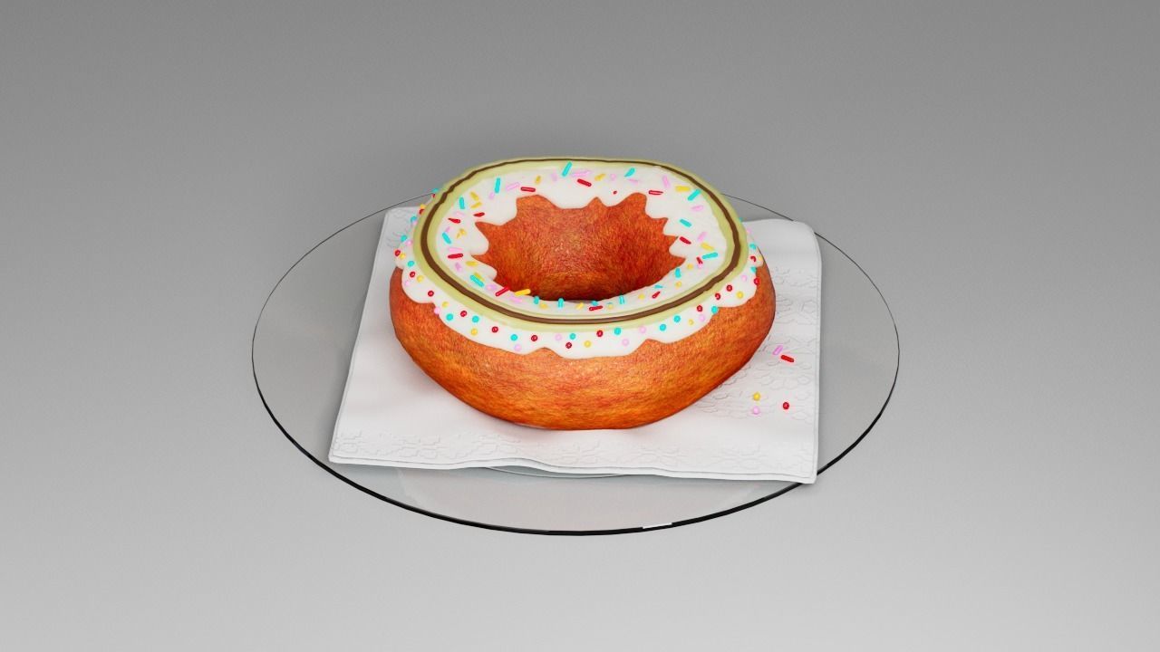 Donut 3D model_6