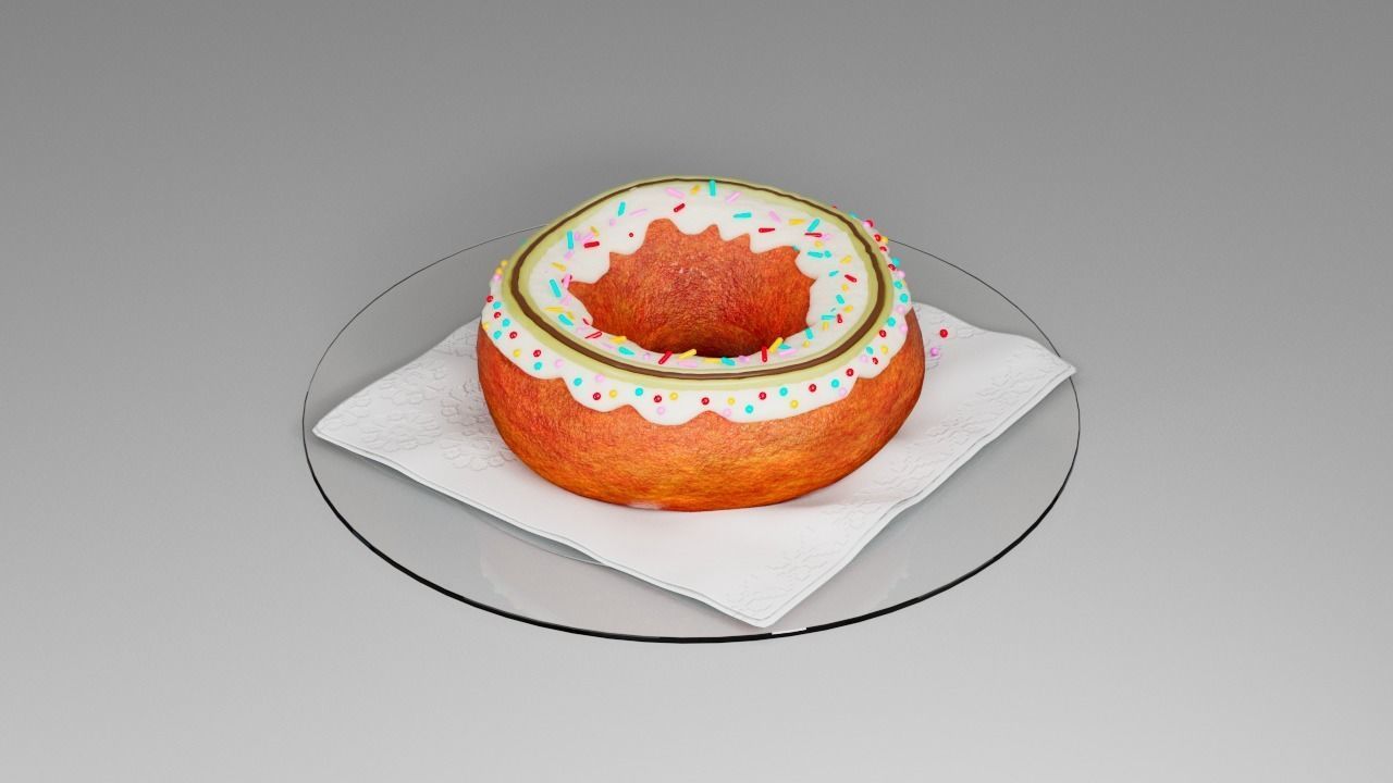Donut 3D model_9