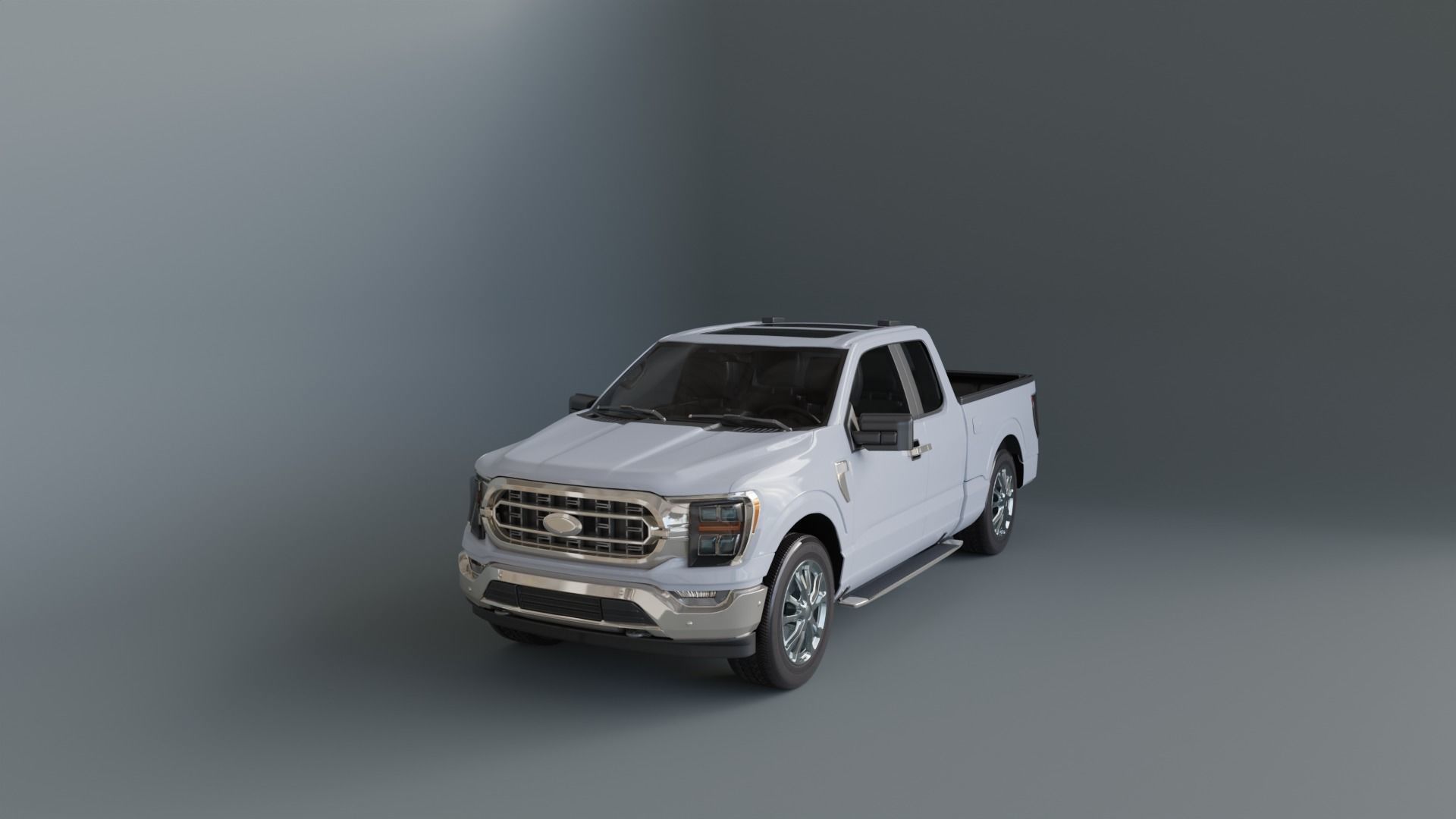 Pickup truck 3D model_8