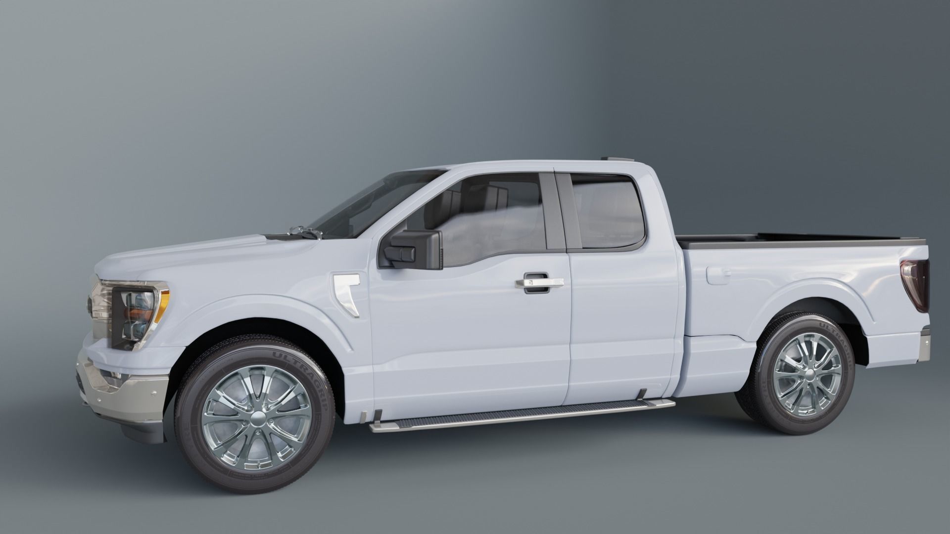 Pickup truck 3D model_1