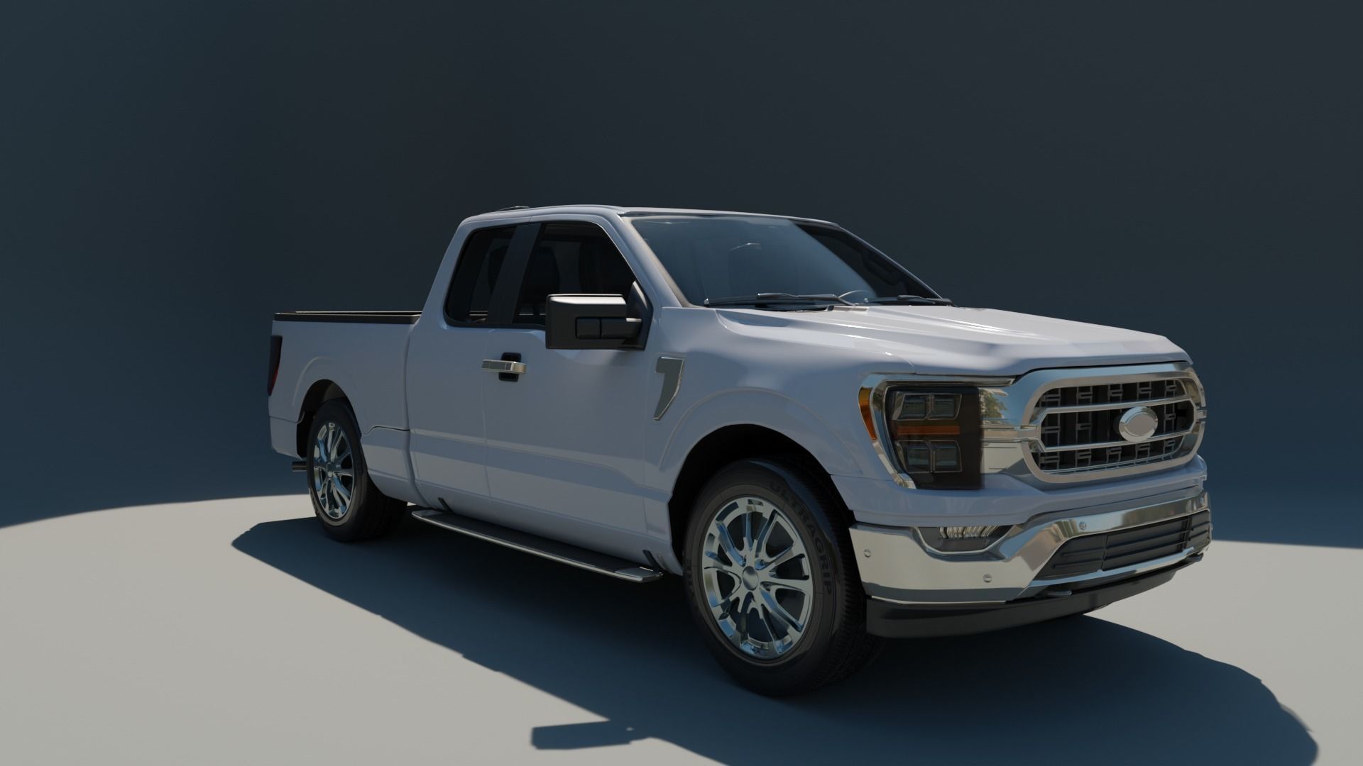 Pickup truck 3D model_3