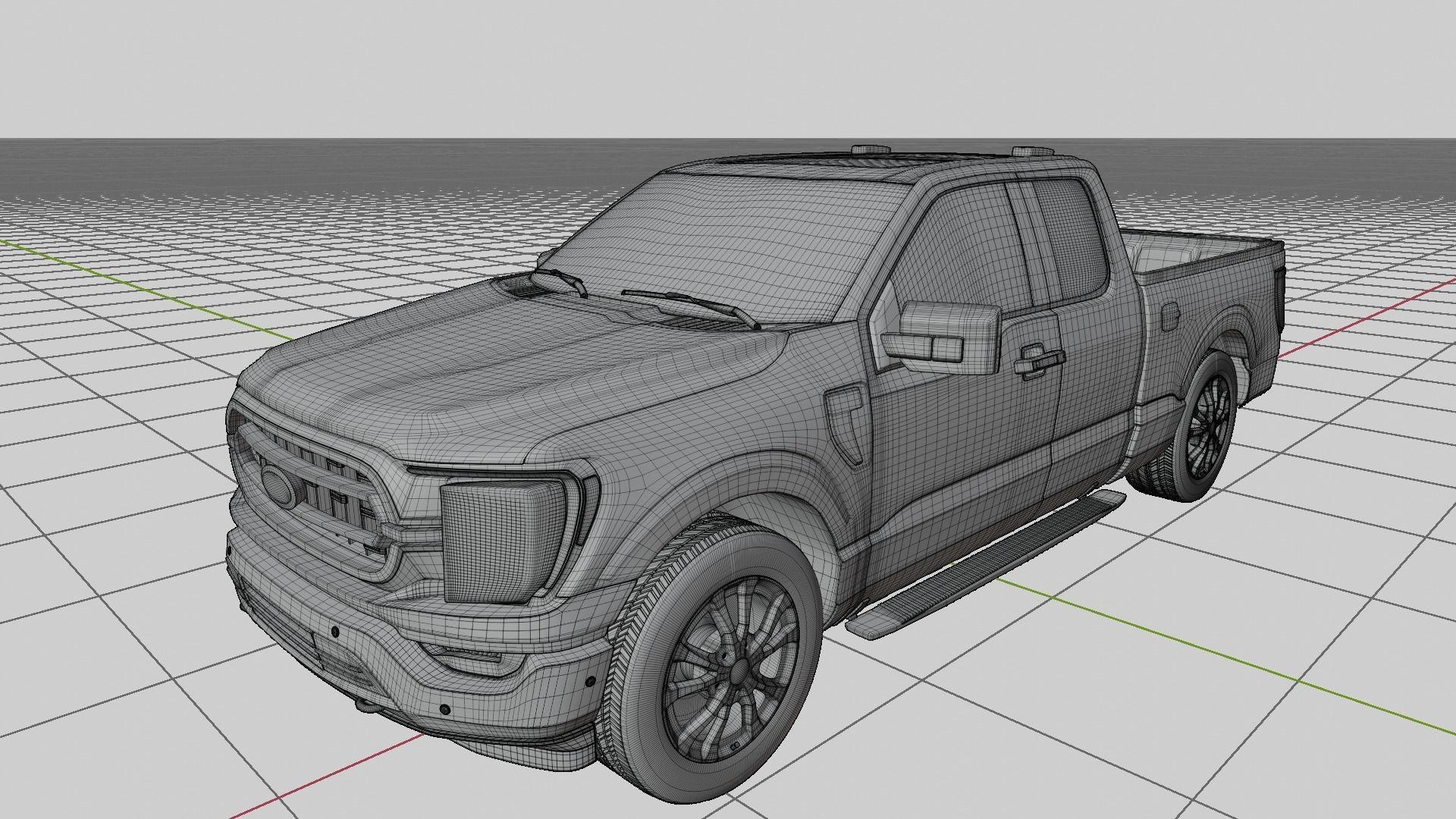 Pickup truck 3D model_11