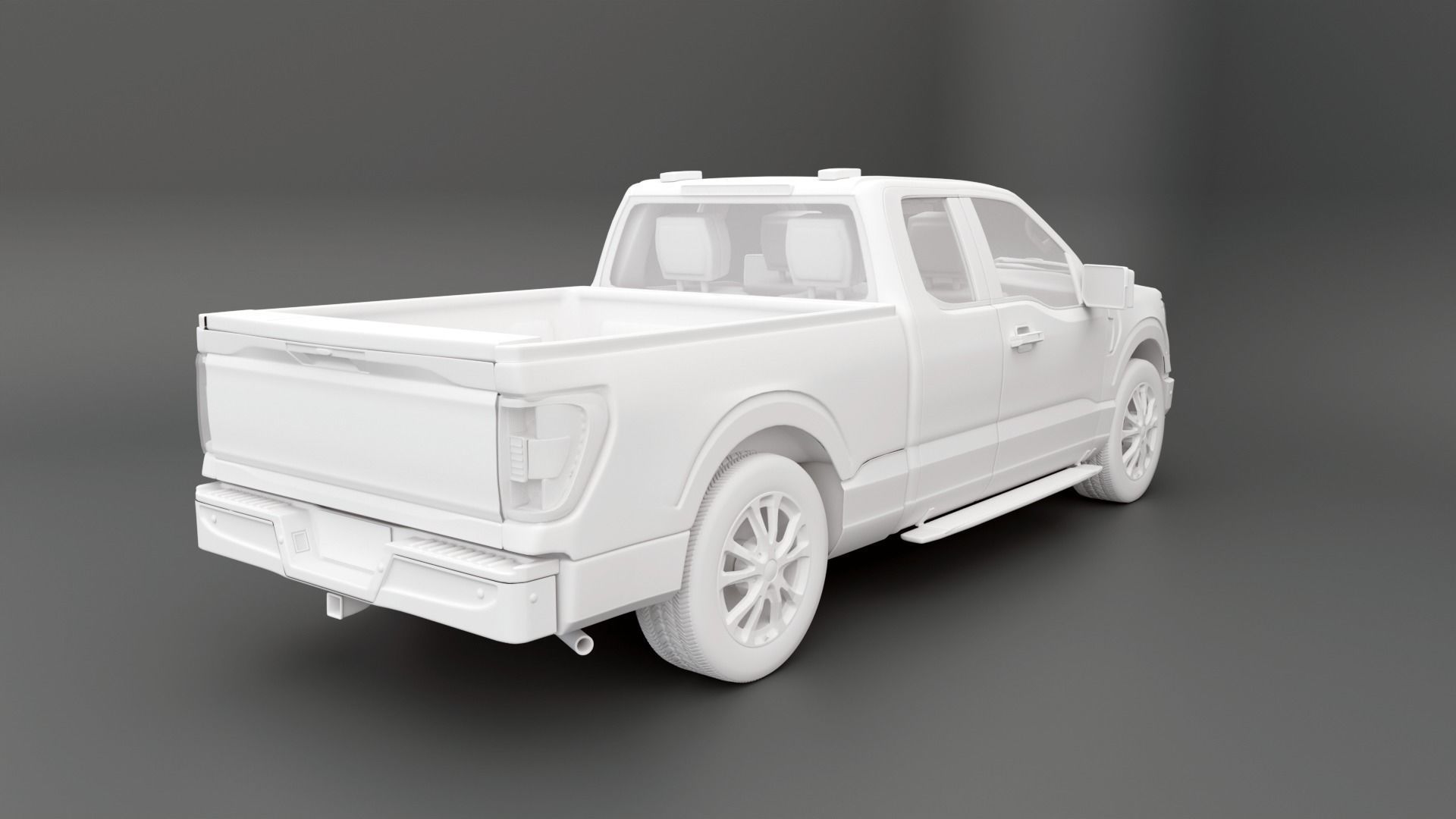 Pickup truck 3D model_10