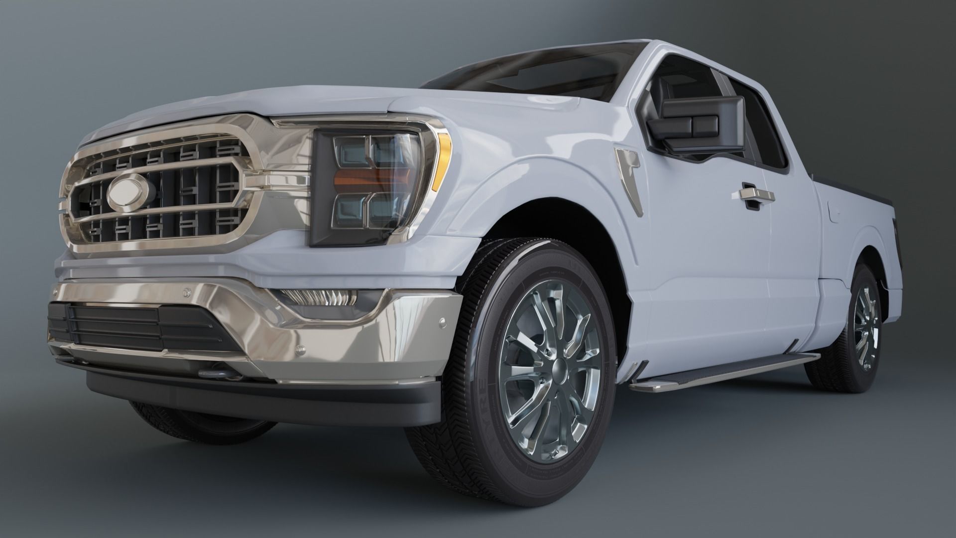 Pickup truck 3D model_2