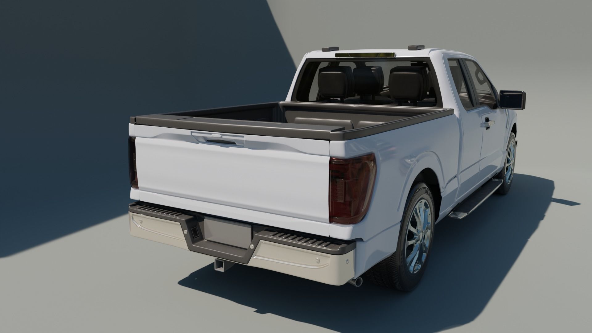 Pickup truck 3D model_5