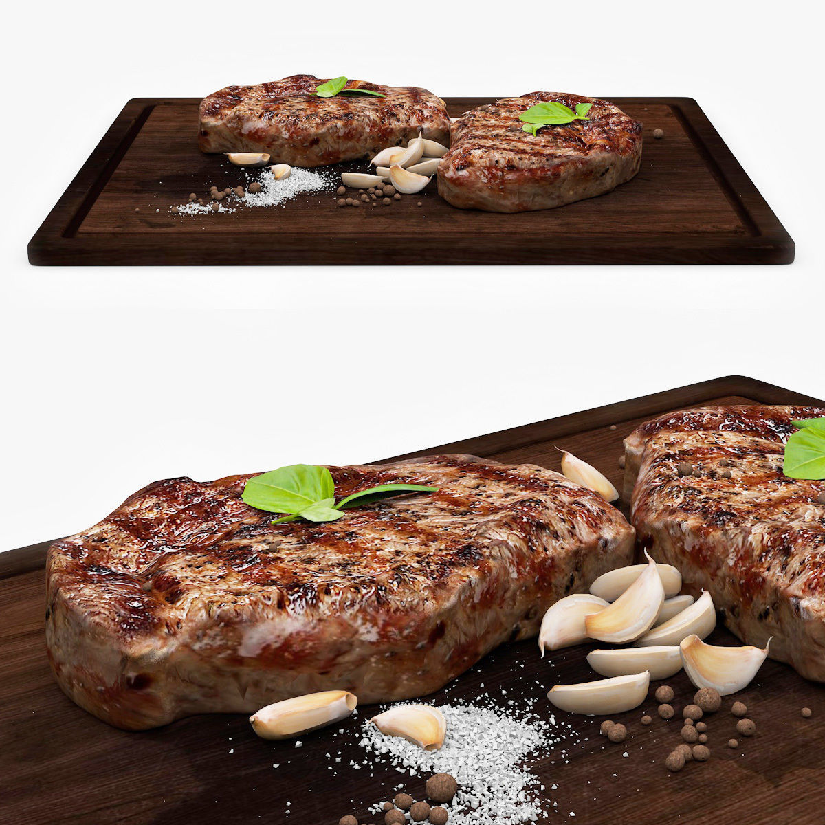 Grilled Steak 3D model_1
