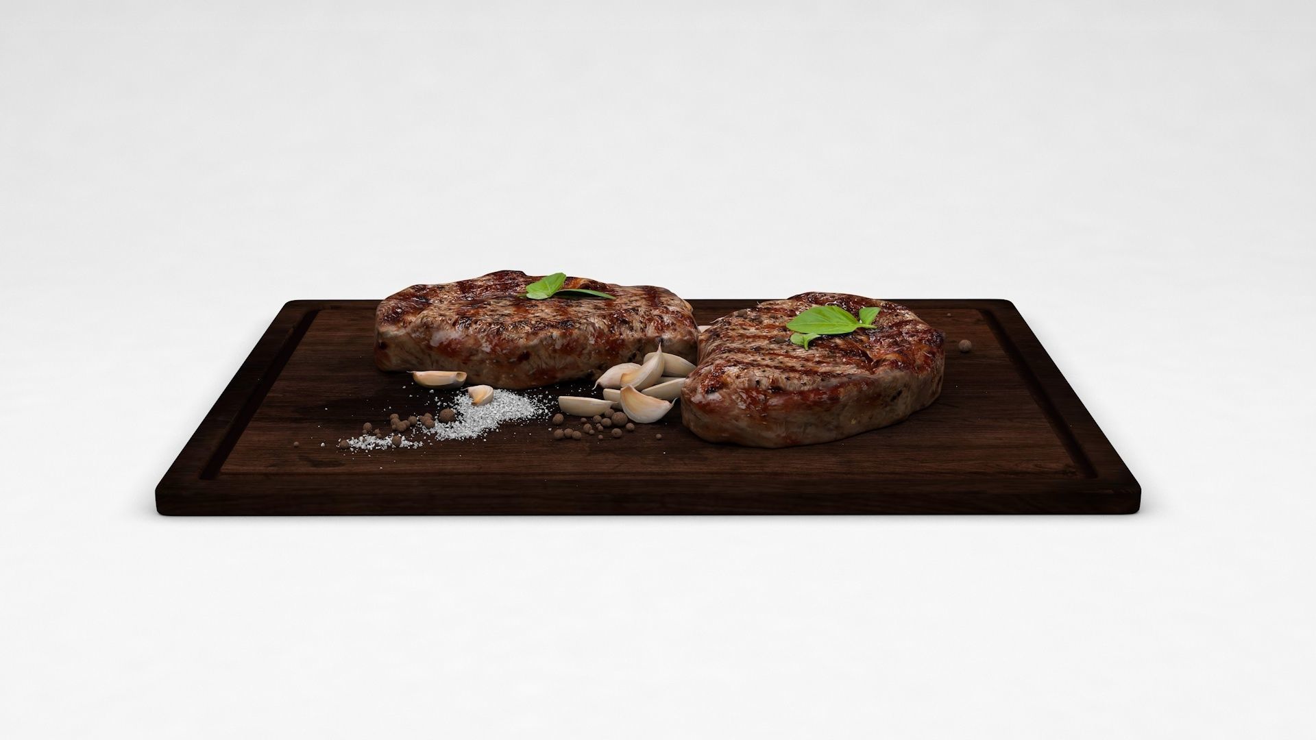 Grilled Steak 3D model_2
