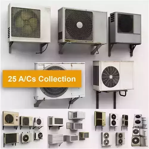 25 Air Conditioner Outdoor Units 3D model