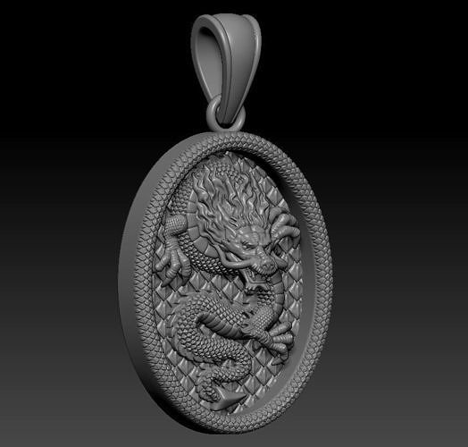 Pendant Dragon 3D print model