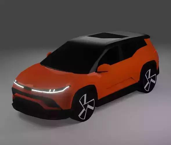 Fisker Ocean  Low-poly 3D model