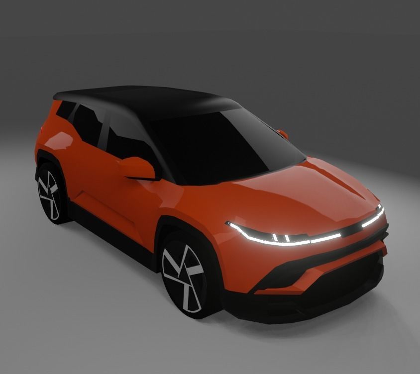 Fisker Ocean  Low-poly 3D model_8