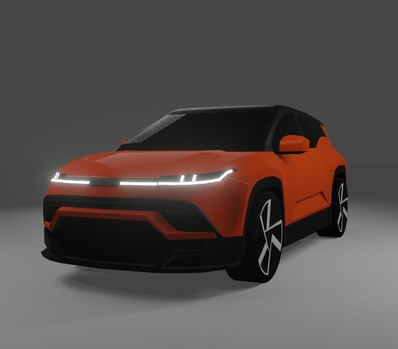 Fisker Ocean  Low-poly 3D model_2