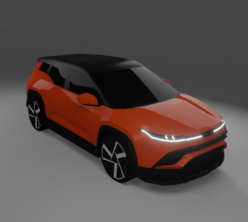 Fisker Ocean  Low-poly 3D model_3