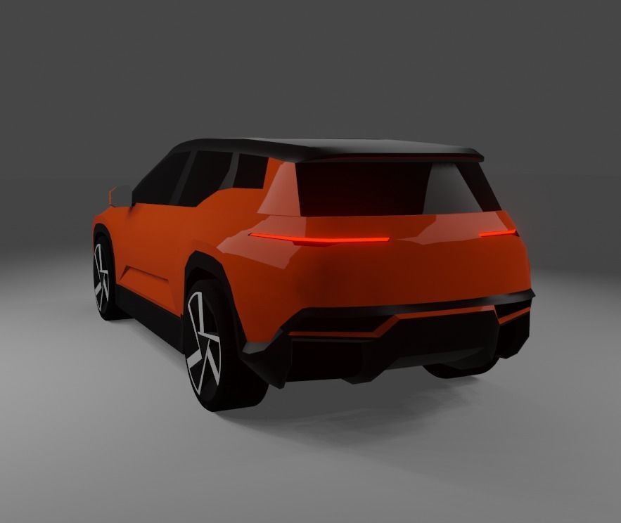 Fisker Ocean  Low-poly 3D model_1