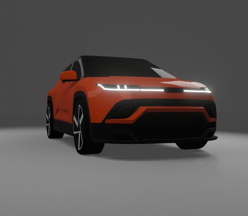 Fisker Ocean  Low-poly 3D model_9