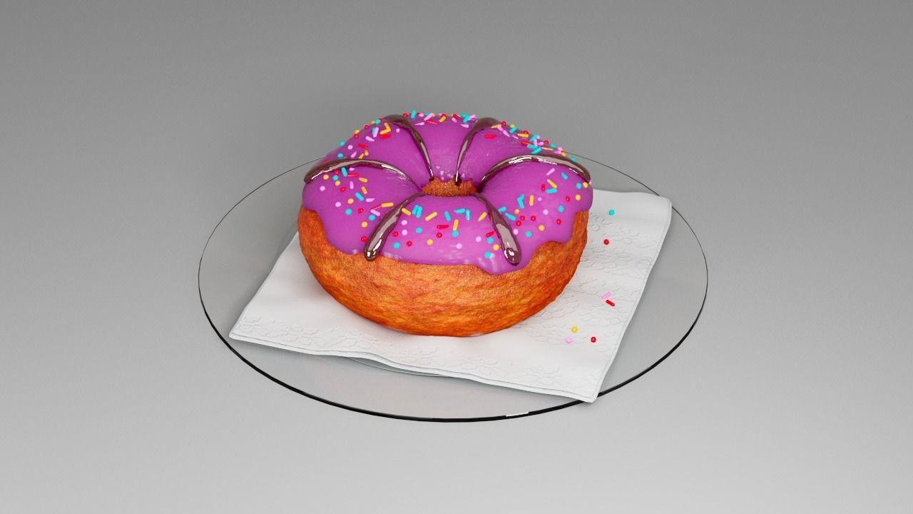 Donut second  3D model_4