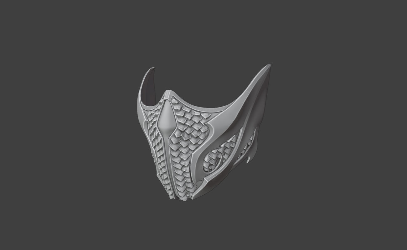 Reptile mask from MK1 -  Raptor Kombat Mask 3D print model_12